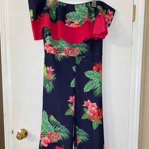 Floral Jumpsuit True Violet